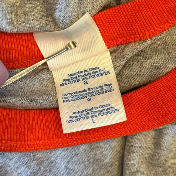 LAS VEGAS Ringer T-Shirt L.A.T Sport Gray Orange Trim Graphic Tee Mens L Retro - Picture 13 of 13